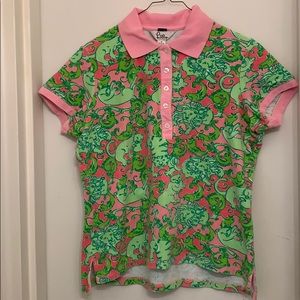 Lilly Pulitzer terry knit polo shirt